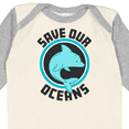 thumbnail image 4 of Inktastic Save our Oceans with Dolphin Boys or Girls Long Sleeve Baby Bodysuit, 4 of 5
