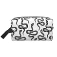 thumbnail image 2 of Uemuo Hand Drawn Snake Pattern Portable Toiletry Bags with Handle, Waterproof travel Make up Bags for Women, Large Capacity Travel Cosmetic Bags, 2 of 9