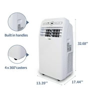 Uhome 12,000 BTU ASHRAE(7800BTU SACC) 400 Sq Ft Portable Air Conditioner/Heater, White