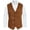 Camel, variant on Men's 5 Button Faux Suede Vest