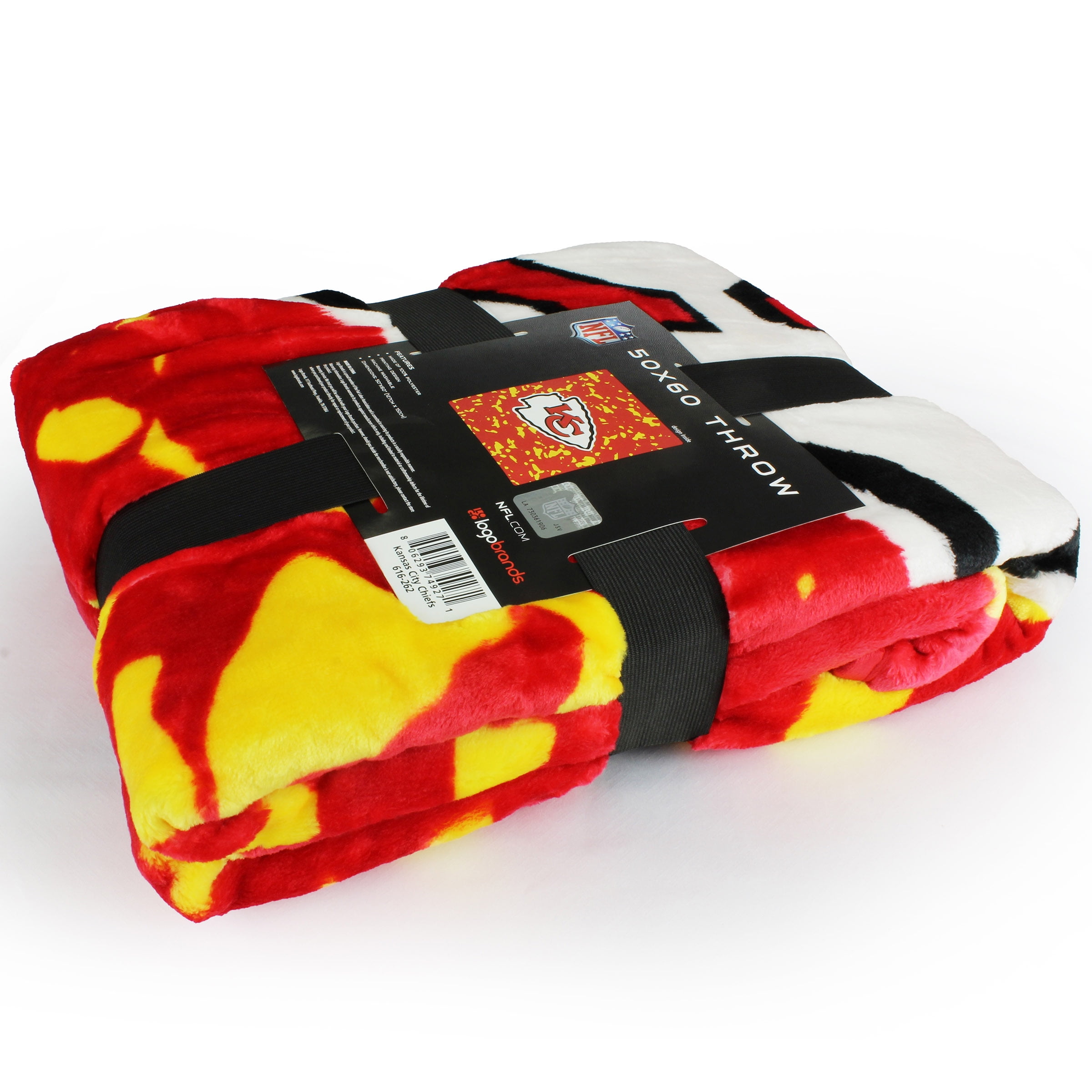 Kansas City Chiefs 50 x 60 Teen Adult Unisex Comfy Throw Blanket