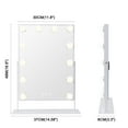 thumbnail image 5 of VANITII GLOBAL 14.5" x 18.9" Vanity Makeup Mirror with Lights Tabletop Metal White, 5 of 8