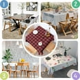 thumbnail image 4 of Red and Black Plaid Pattern Square Tablecloth,Waterproof Square Table Cover,Wipeable Spillproof Washable Table Cover for Home Kitchen Party Decor 52"x52"(132x132cm), 4 of 6