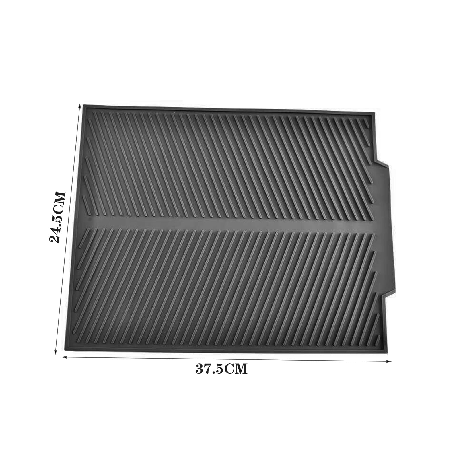 Silicone Dish Draining Board Mat,18 x16 Dish Drying Mat,Flume