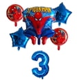 thumbnail image 3 of COD 6pcs 32 pulgadas rojo azul número 18 pulgadas cinco puntas estrella spiderman combo conjunto de decoración de cumpleaños globo, 3 of 4