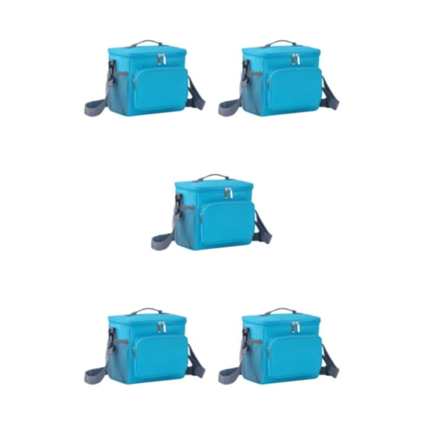Inteprter Bolsa de lonchera de poliéster, peso ligero, duradero, fácil de limpiar, aislamiento térmico, multifuncional, azul Type2 NO2