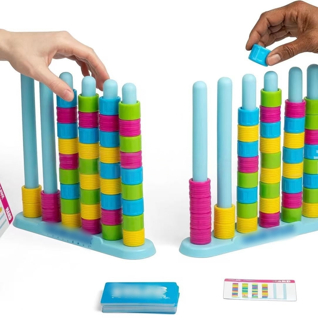 Colors Stack Challenge: 50 Puzzle Challenges – Stack & Swap Color Logic Game Brain Teaser for Adults, 1-2 Players