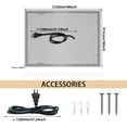 thumbnail image 5 of 48×36 inch LED-Lit bathroom mirror, wall mounted anti-fog memory Adjustable Brightness front and back light Rectangular Vanity mirror, 5 of 8