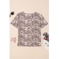 thumbnail image 6 of Trendy Women's Brown Rodeo Print Round Neck Slim Fit Mesh T-Shirt - [ZhiHiMeRi] | (US 12-14)L, 6 of 11