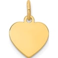 thumbnail image 1 of 14K Yellow Gold Plain .018 Gauge Engravable Heart Disc Charm (16 X 10) Made In United States xm194/18, 1 of 5