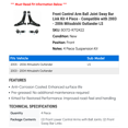 thumbnail image 2 of Front Control Arm Ball Joint Sway Bar Link Kit 4 Piece - Compatible with 2003 - 2006 Mitsubishi Outlander LS 2004 2005, 2 of 2