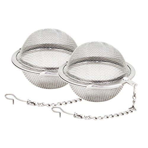 Premium Tea Filter Tea Interval Diffuser for Loose Leaf Tea and Seasoning Spices 2.1 Inch Mesh Tea Infuser Strainers 4Pcs Stainless Steel Tea Ball