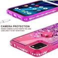 thumbnail image 5 of Compatible for T-Mobile REVVL 6 Pro 5G Case Ring Kickstand Liquid Quicksand Glitter Case Clear Bling Diamond Shock Protective Cover for Girls Women - Hot Pink/Purple, 5 of 5