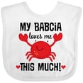 thumbnail image 3 of Inktastic My Babcia Loves Me Grandson Boys or Girls Baby Bib, 3 of 4