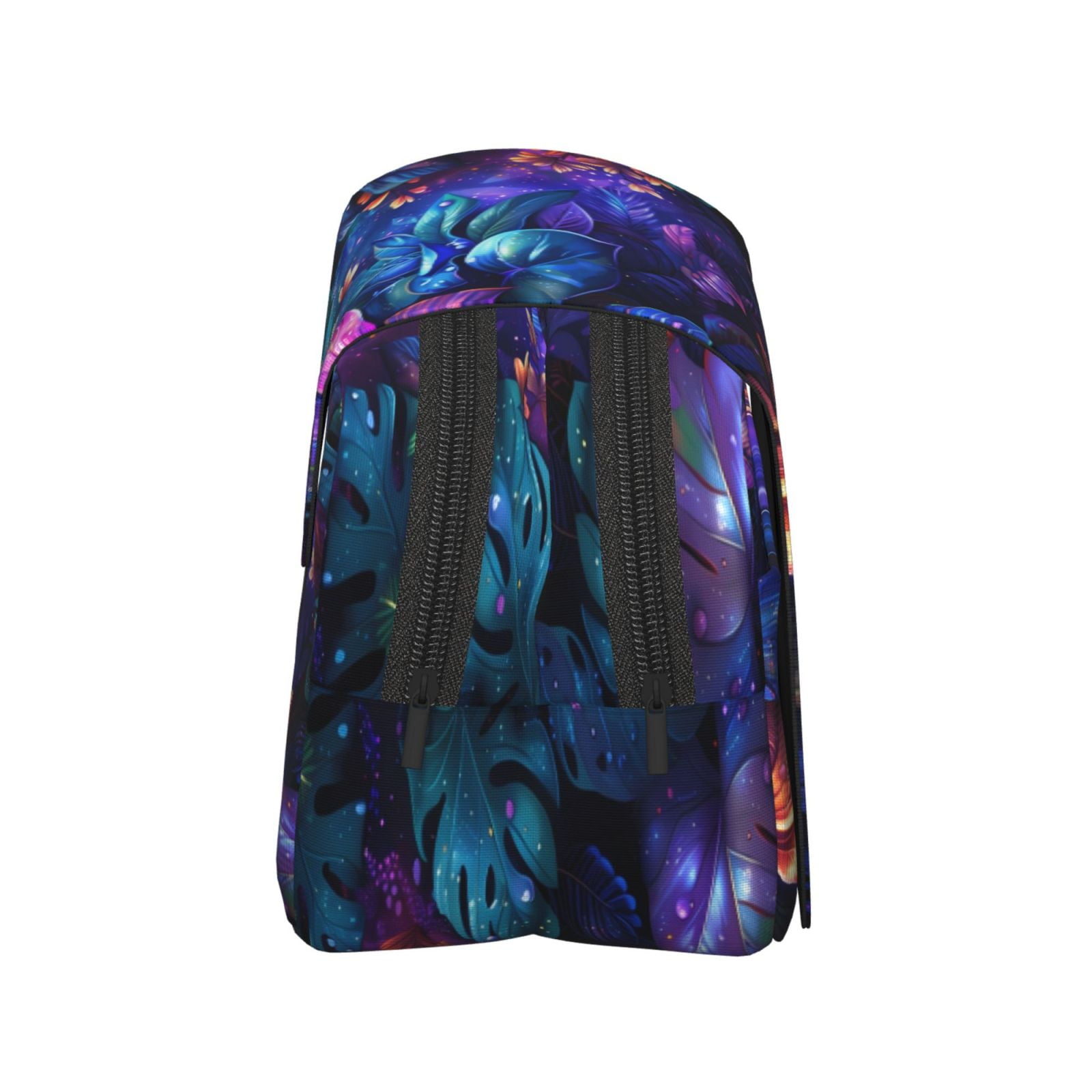 Rateoe Magic Colorful Forest Leaves Pattern Double Clamshell Pen Case, Storage Organizer with Two Zipper Compartments– Holds Up to 50 Pencils & Pens