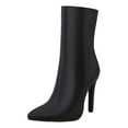 thumbnail image 5 of UngA Boots for Women Knee High Boots for Women Pointed Toe Tall Boots Long Heeled Boots Black,7, 5 of 7