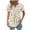 Khaki Blouses, variant on Jsaierl Womens Short Sleeve Tops Summer Dressy Ruffle Shirts V Neck Flowy Pleated Tunic Blouses Boho Graphic Tshirts Top S-2XL