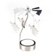 thumbnail image 1 of 2 piezas de candelabro de té de ángel giratorio plateado, candelabro giratorio para fiesta de bodas, candelabro romántico, decoración navideña, 1 of 5