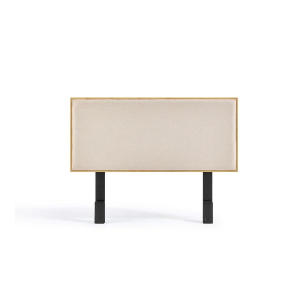 Luuna - Cabecera Cama Matrimonial, Cabecera de Cama de Madera de Bambú, Respaldo para Cama Resistente, Tapizada, Color Beige
