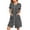 Black, variant on Striped Print Housecoat for Women Lounge Zipper Robes Short-Sleeve Loungewear Bathrobes Comfort Nightgown Sleepwear