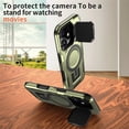 thumbnail image 6 of Case for iPhone 17 6.1-inch with Adjustable Metal Camera Lens Cover Stand Compatible with MagSafe [Military-Grade Protection] Rugged Heavy Duty Magnetic Case,Green,For iPhone 17, 6 of 6