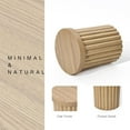 thumbnail image 4 of Queip Extra Small Accent Table, Fluted Fir and MDF Wood Round Side Tables, Mid Century Modern Short End Table for Living Room Couch, Bedroom, Nightstand End Tables for Small Space-Brown, 4 of 11