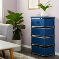 thumbnail image 2 of 4-Tier Closet Dresser with Drawers - Clothes Organizer and Storage (Navy Blue), 2 of 12