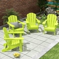 thumbnail image 6 of Westin Outdoor Patio Folding Adirondack Chair HDPE Plastic, Lime, 6 of 10