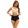 thumbnail image 4 of DARING DIVA Women's High Waist Briefs Flatten Stomach Shapewear Panties Black L, 4 of 6