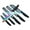 Black, variant on Marco Almond KYA37 Non-Stick Coated High Carbon Stainless Kitchen Rainbow Knife Set with Sheath Dishwasher Safe Cutlery Set，6 Piece Set