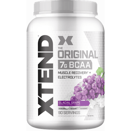 Scivation Xtend BCAA Powder, Branched Chain Amino Acids, 7g BCAAs, Glacial Grape, 90