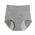 thumbnail image 4 of PMVFHDE Women Front Back Leak Proof Menstrual Sanitary Pants High Rise Cotton Underwear Plus Size Cycle Briefs Cotton Underwear For Women Grey,XL, 4 of 4