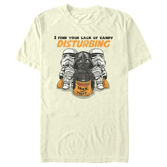 Men's Star Wars Trick or Treat Dark Side  Graphic Tee Beige Medium