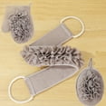 thumbnail image 4 of Tizuqe 3 Piece Bathing Essential Set Exfoliating Gloves Back Scrubber Loofah, 4 of 11