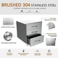 thumbnail image 3 of Stainless Steel Outdoor Kitchen 3-Drawer BBQ Drawer - Built-in, Flush Mount - 16Wx23Dx21H, 3 of 12
