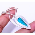 thumbnail image 2 of Magnesite Turquoise 925 Sterling Silver Two Tone Gold Plated Pendant 2.34" A335, Beautiful Jewelry For Woman, New Year Sale, Valentin's Day Gift, 2 of 2