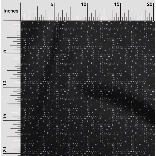 oneOone Polyester Lycra Fabric Star & Faces Animal Print Sewing Fabric BTY 56 Inch Wide