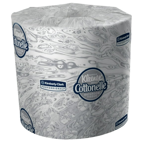Kimberly-Clark Kleenex Cottonelle Bathroom Tissue - 2-Ply Toilet Paper - 60 Rolls, 4.09" x 4"