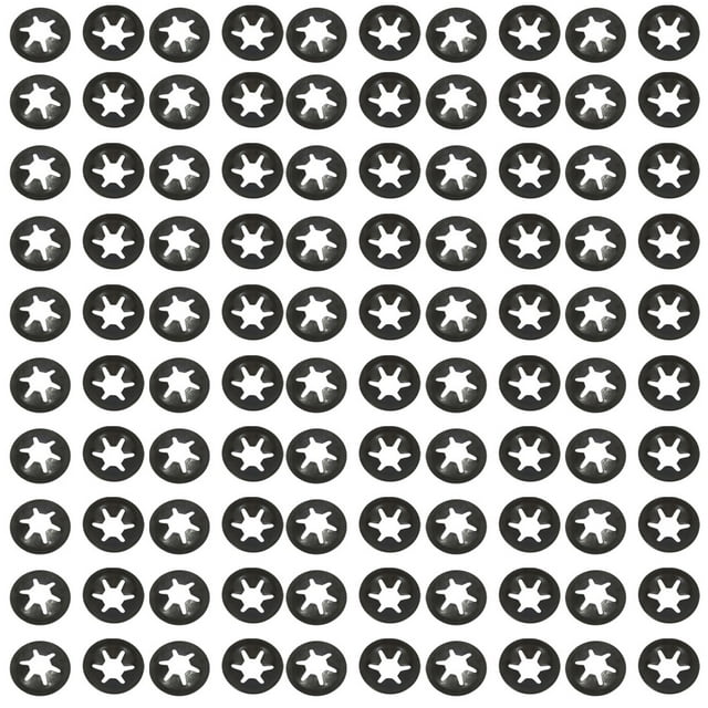 Unique Bargains 100 Pcs 6mm x 16mm Internal Tooth Starlock Star Lock Locking Washers