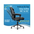 thumbnail image 6 of Click365 Transform 1.0 Ergonomic Mid Back Desk Chair Bonded Leather Black, 6 of 8