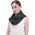 thumbnail image 2 of Owl Print Women's Infinity Loop Scarf (Black), 2 of 4