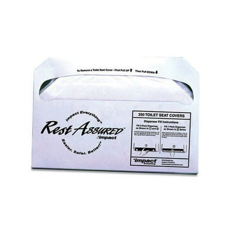 Rest Assured Seat Covers 14.25 x 16.85  White  250/Pack  20 Packs/Carton