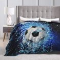thumbnail image 6 of Soccer Blanket Sports Fleece Throw Blanket Super Soft Warm Cozy Fuzzy Plush Blanket Gifts for Girls Boys Kids Bed Decor 50"X60", 6 of 6