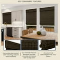 thumbnail image 2 of Natural Woven Light Filtering Cordless Bamboo Roman Shades for Windows, 41 in. W x 60 in. L, Onyx, 2 of 8