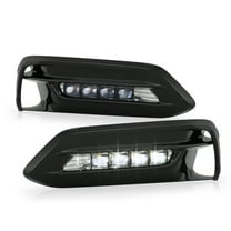 AKKON - Fits 2018 2019 2020 Honda Accord 4Door Sedan LED Driving Bumper Fog Lamp Lights [Black Bezel] Left Right Pair w/ Switch