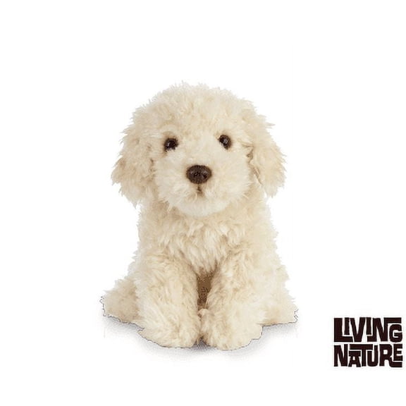 Living Nature 8" Plush Labradoodle Animal Plush Toy
