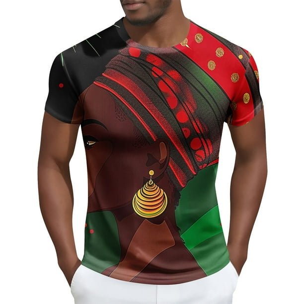 Tops para hombre, blusas y camisas de manga corta con cuello redondo para hombre Camisa de manga corta estampada para hombre Top/camisa de manga corta con cuello redondo Tops para hombre
