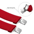 thumbnail image 2 of Buyless Fashion 2 Pack Suspenders for Men - 48" Elastic Adjustable Straps 1 1/4" - X Shape - 5134-2-Red, 2 of 7