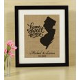 thumbnail image 2 of Darling Souvenir Home Sweet Home Burlap Print Wall Decor New Jersey Map Personalized Housewarming Gift-Burlap Print Only(8 x 10 Inches), 2 of 3