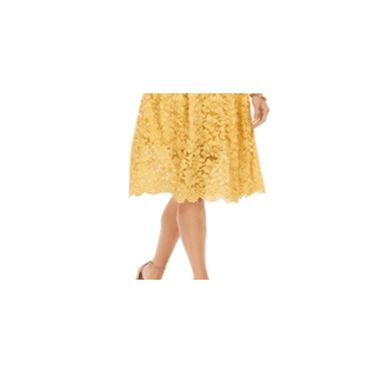 Vince Camuto Women's Lace Midi Dress Yellow Size 10 - Walmart.com Vince Camuto Women's Lace Midi Dress Yellow Size 10 - Walmart.com
